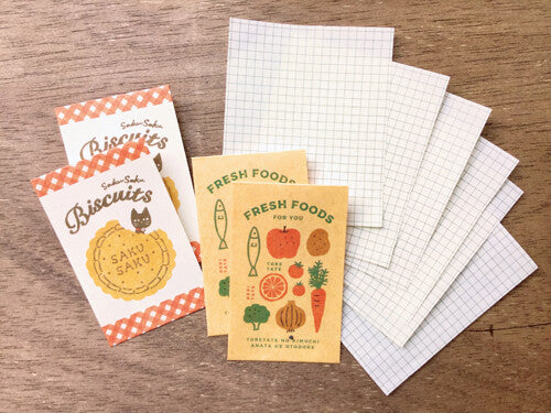 Furukawa Shiko Mini Letter Set - Marche Vegetables & Biscuits