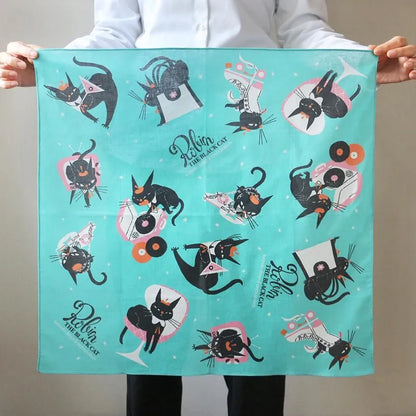Cozyca x Kuroneko - Handkerchief - Black Cat Robin