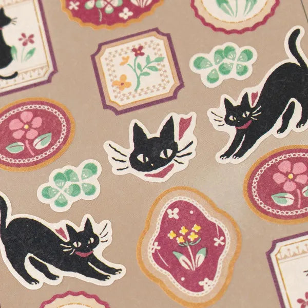 NB Large Sticker Sheet - Wanowa Series - Black Cat