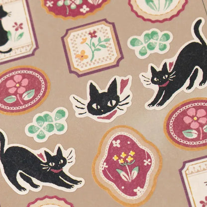 NB Large Sticker Sheet - Wanowa Series - Black Cat