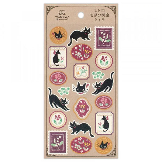NB Large Sticker Sheet - Wanowa Series - Black Cat