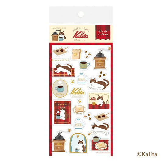 Furukawashiko x Kalita - Life is Coffee Series - Sticker Sheet - Black Coffee