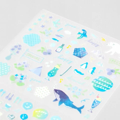 Midori Planner Sticker Sheet - Color Theme - Blue