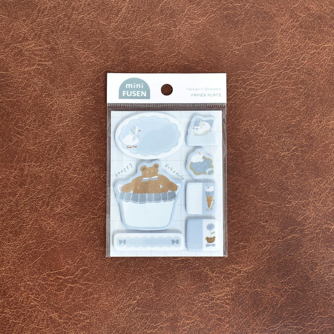 Papier Platz x Tobimatsu Shoichiro - Mini Planner Sticky Notes - Blue Favorite
