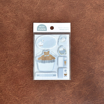 Papier Platz x Tobimatsu Shoichiro - Mini Planner Sticky Notes - Blue Favorite