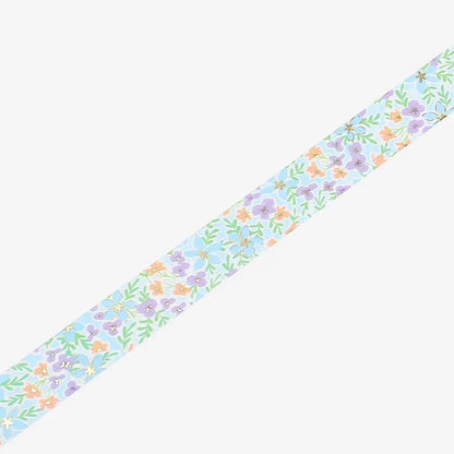 BGM Foil Washi Tape - Life Series - Blue Flower Field
