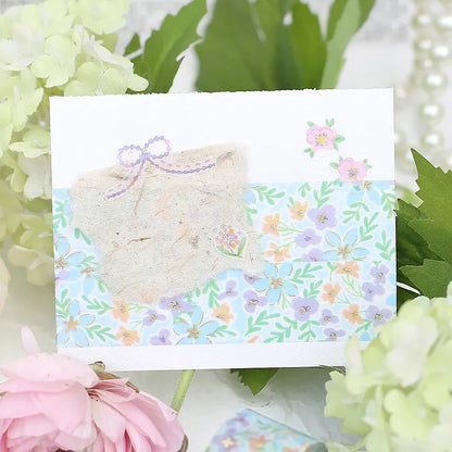 BGM Foil Washi Tape - Life Series - Blue Flower Field