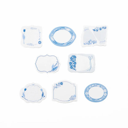 Bande Writable Sticker Roll - Blue Flowers