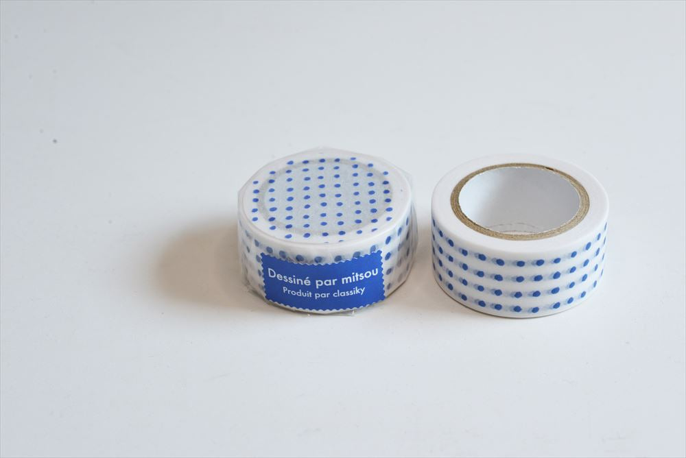 Classiky x mitsou - Polka Dot Washi Tape - Blue