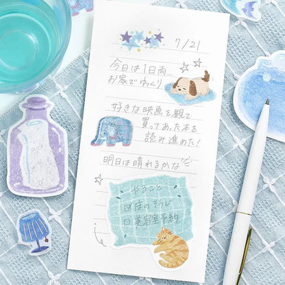 BGM Flake Stickers - Fuwari Sketch Series - Blue