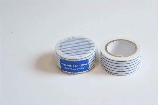 Classiky x mitsou - Stripe Washi Tape - Blue