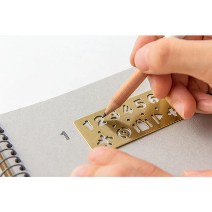 TRC Brass Template Bookmark Number