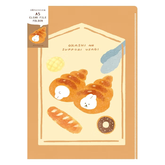 Furukawashiko A5 Clear File - Sweets Animal Workshop Vol. 3 - Bread Rabbit