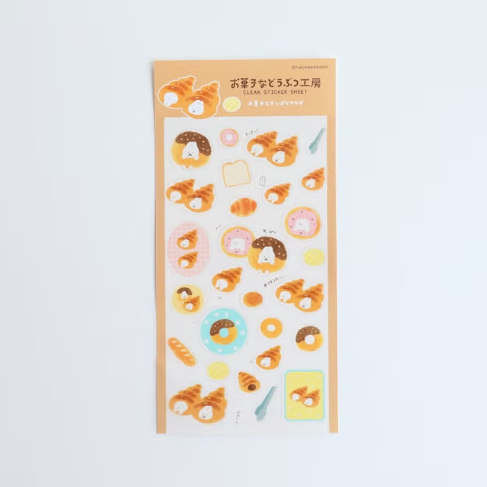 Furukawashiko Clear Sticker Sheet - Sweets Animal Workshop Vol. 3 - Bread Rabbit