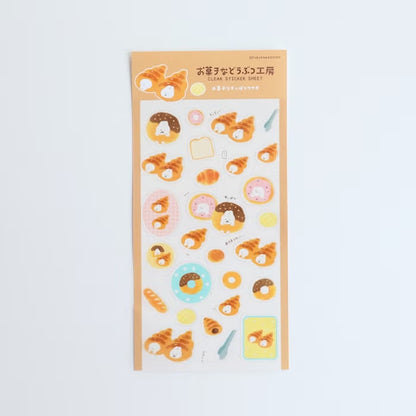Furukawashiko Clear Sticker Sheet - Sweets Animal Workshop Vol. 3 - Bread Rabbit