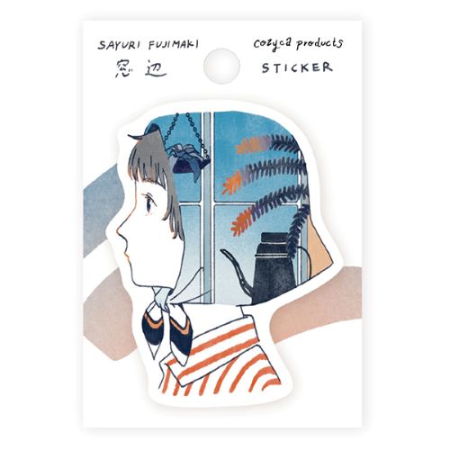 Cozyca x Sayuri Fujimaki - Die-Cut Sticker - By the Window