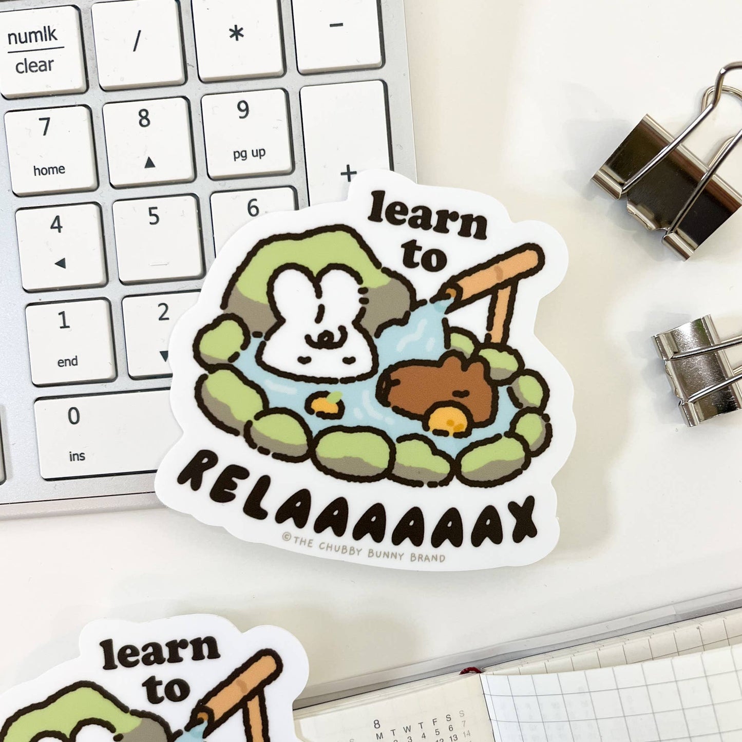The Chubby Bunny Brand - Learn to Relax Vinyl Sticker