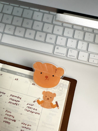 Bloom Paper Studio - Acrylic Clip - Double Sided Beary Confused