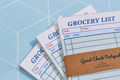 Marigold Press - Guest Check Grocery List Notepad