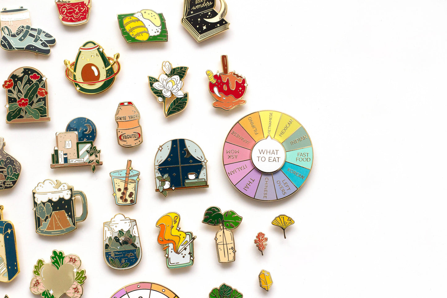 Occasionalish - What To Eat Spinning Enamel Pin