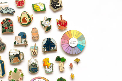 Occasionalish - What To Eat Spinning Enamel Pin