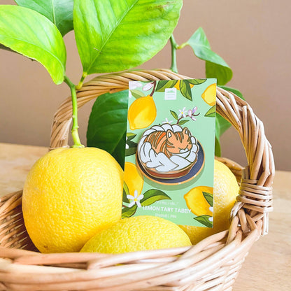 Thousand Skies - Enamel Pin - Lemon Tart Tabby Cat - Orange