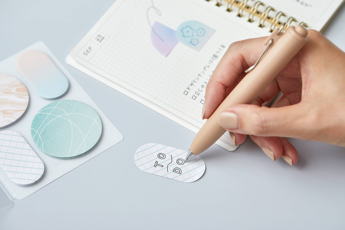 King Jim Coffret Sticky Note - Lagoon Blue