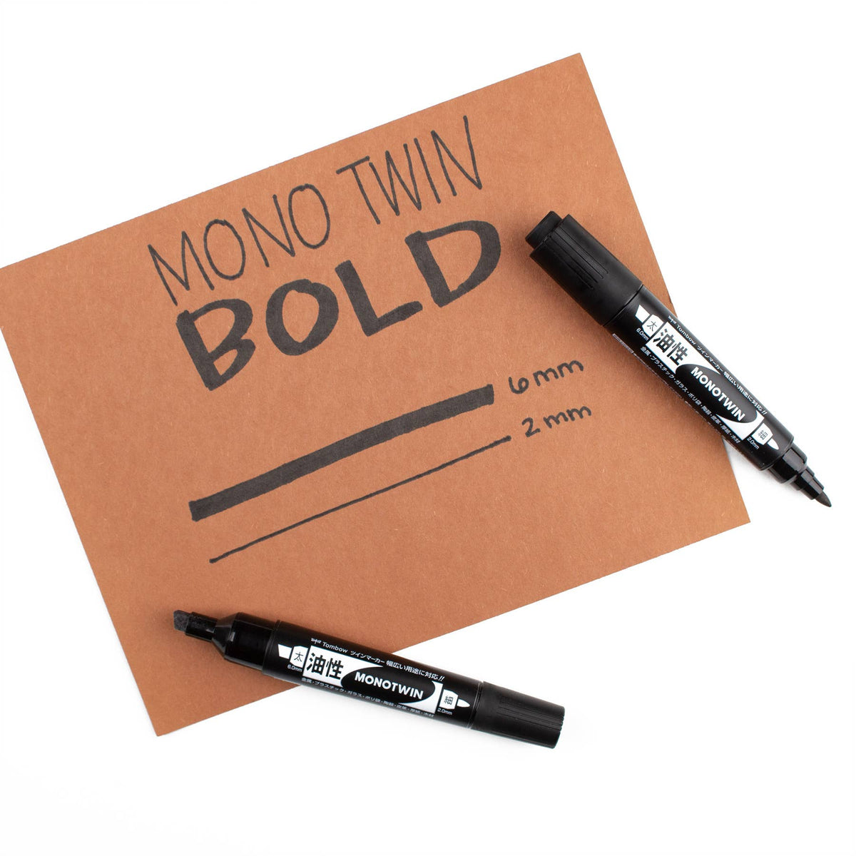 Tombow MONO Twin Bold Permanent Marker - Black