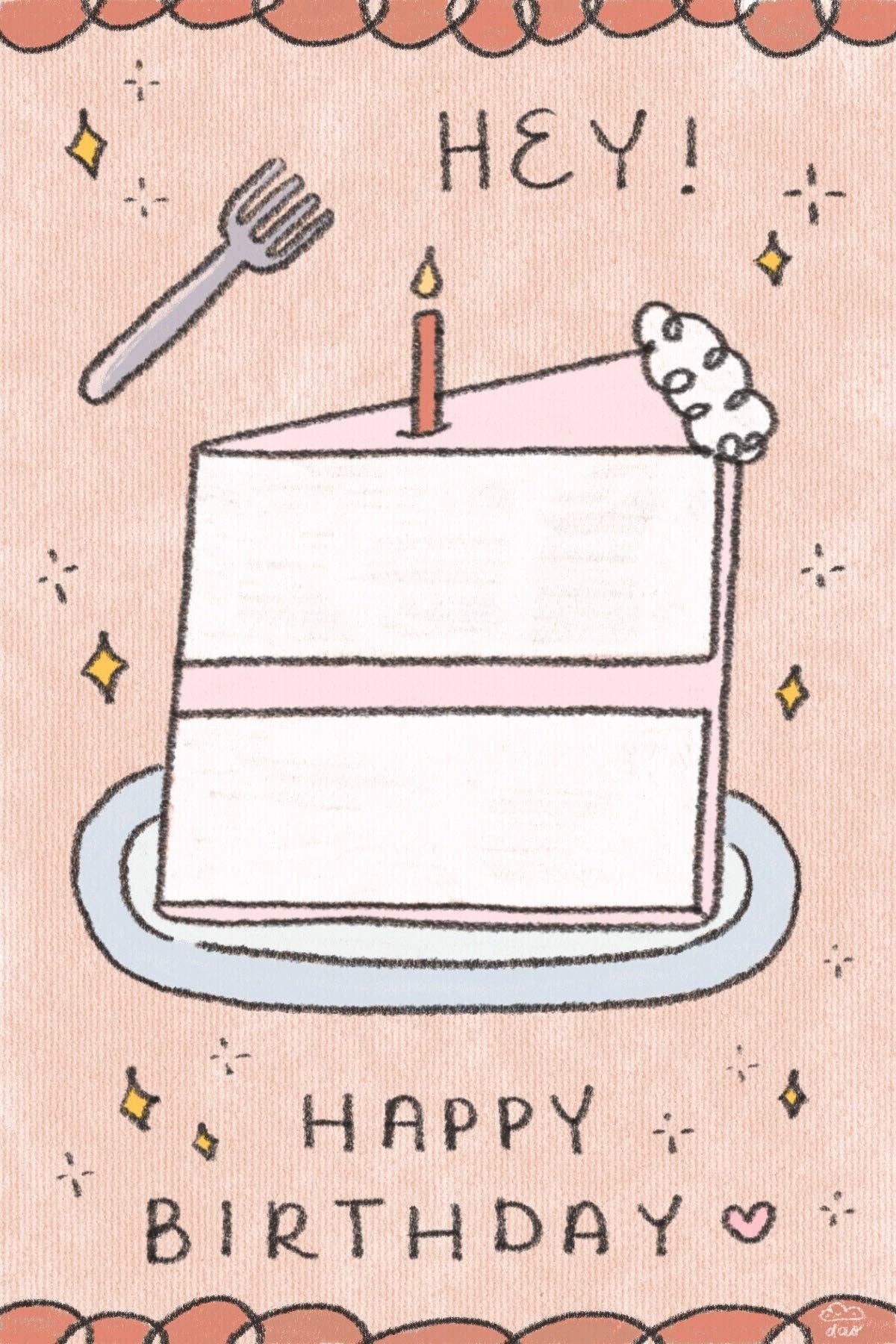 dana ate oatmeal! - Birthday Cake Postcard