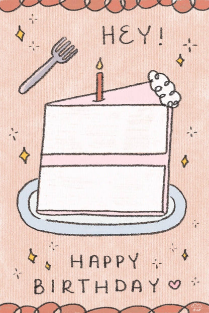 dana ate oatmeal! - Birthday Cake Postcard
