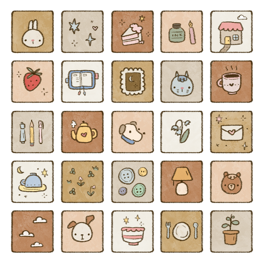 dana ate oatmeal! - Patchwork Kiss Cut Sticker Roll