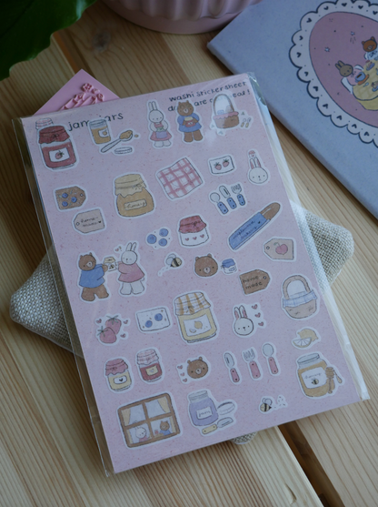 dana ate oatmeal! - Jam Jars Washi Sticker Sheet