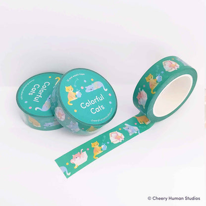 Cheery Human Studios - Colorful Cats Washi Tape