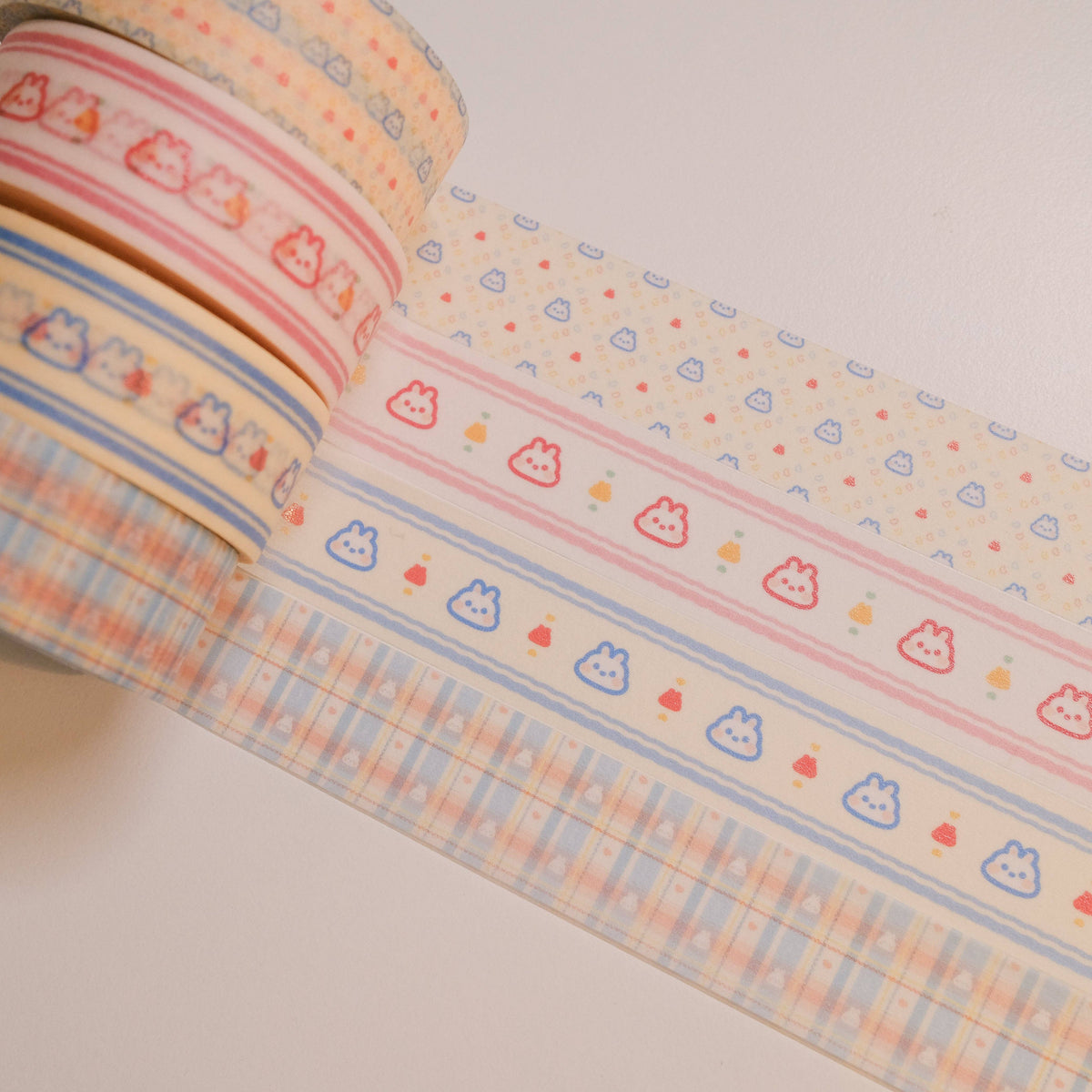 2jingis2jing - Vintage Bunnie Washi Tape - Bunny Strip - Pink
