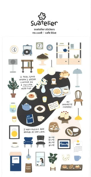 Suatelier Stickers - No.1108 | Cafe Blue