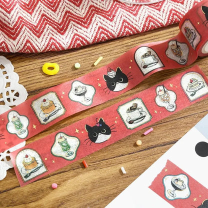 BGM Foil Washi Tape - Cafe Kuroneko Series - Cafe Frame
