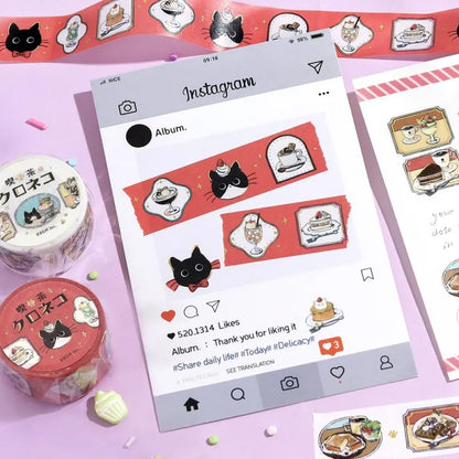 BGM Foil Washi Tape - Cafe Kuroneko Series - Cafe Frame