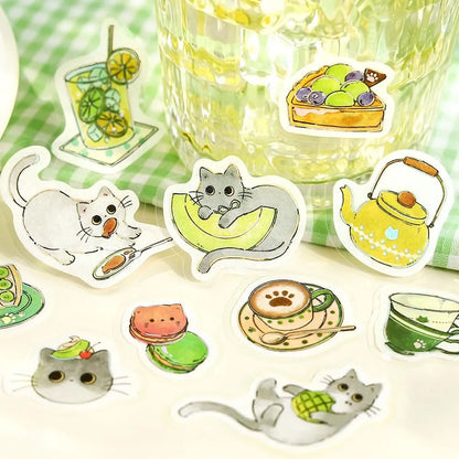 BGM Foil Flake Stickers - Welcome Meow! Series - Cafe Haineko