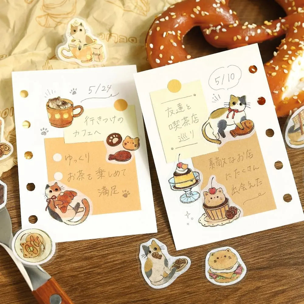 BGM Foil Flake Stickers - Welcome Meow! Series - Cafe Mikeneko