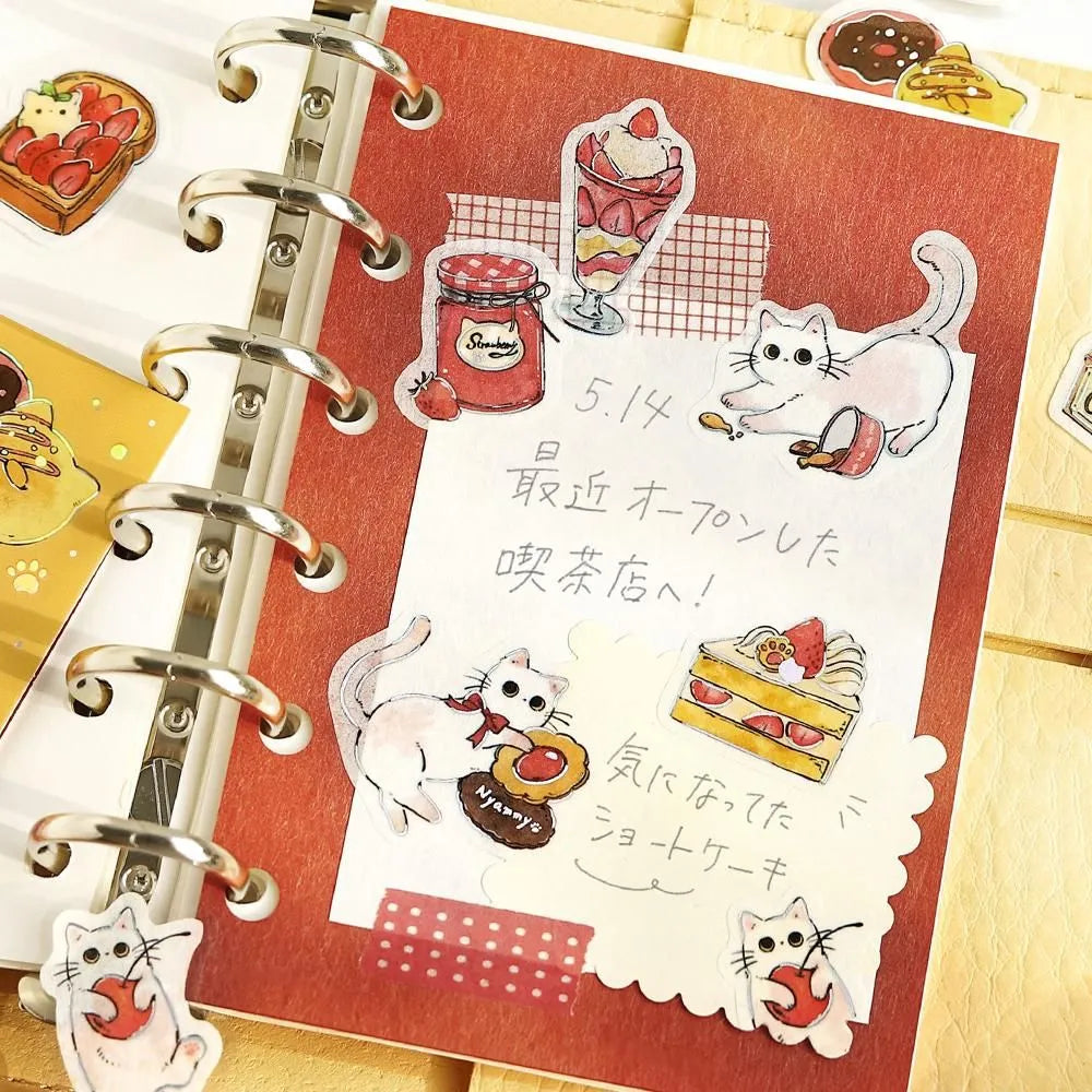 BGM Foil Flake Stickers - Welcome Meow! Series - Cafe Shironeko