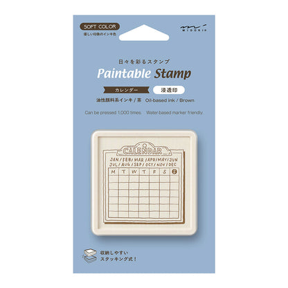 Midori Paintable Stamp - Soft Color - Calendar