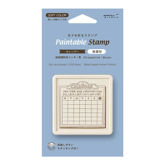 Midori Paintable Stamp - Soft Color - Calendar