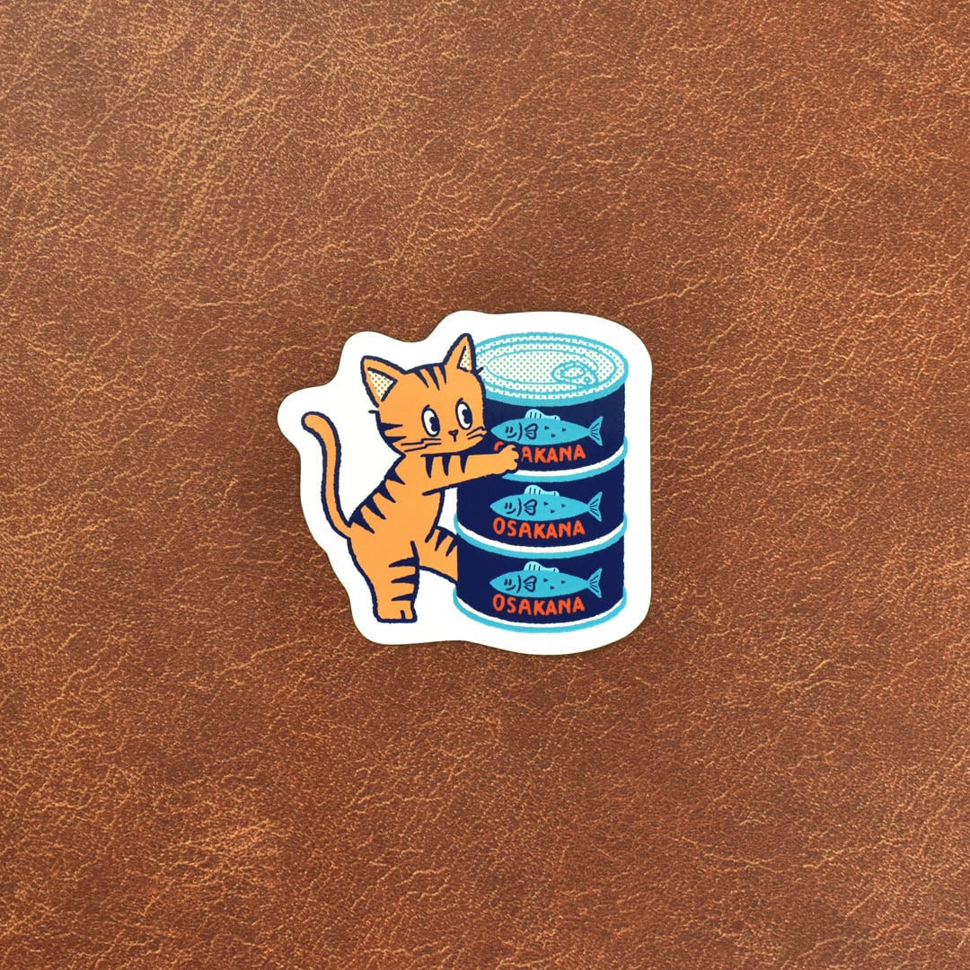 Papier Platz x ob1toy - Die-Cut Sticker - NyanNyan MART - Canned Fish