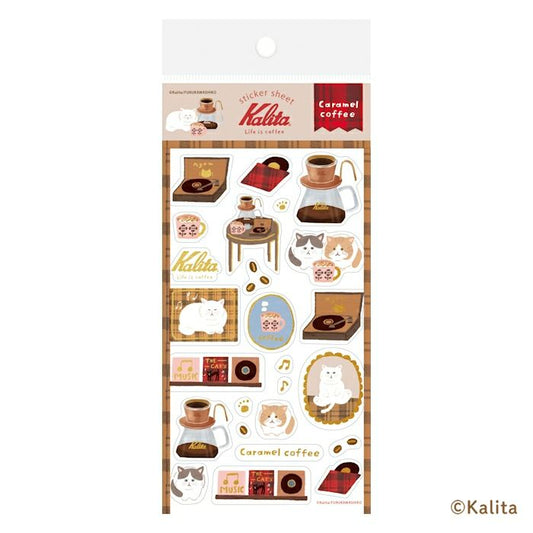 Furukawashiko x Kalita - Life is Coffee Series - Sticker Sheet - Caramel Coffee