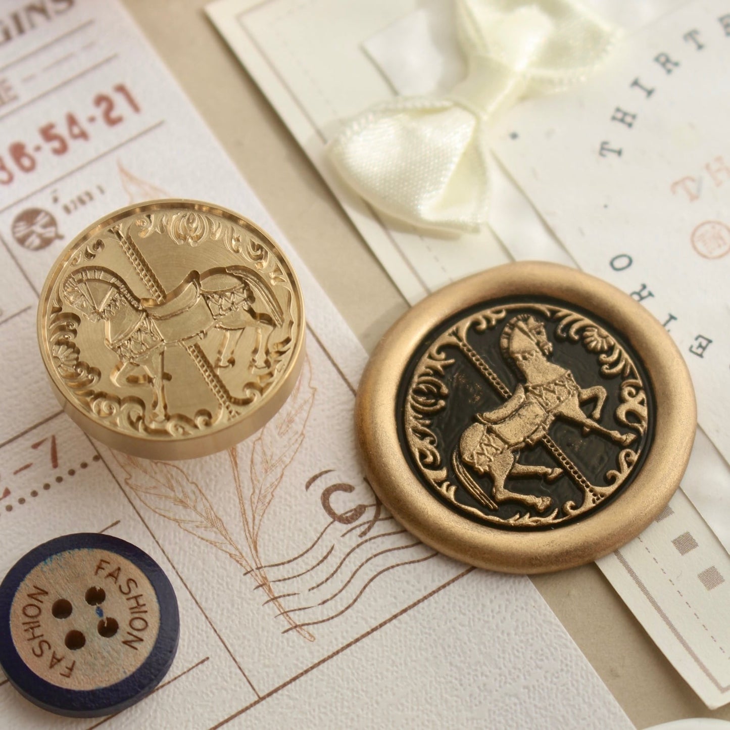 Myrtilles Atelier x Madobe no Meissel - Wax Seal Stamp - Carousel