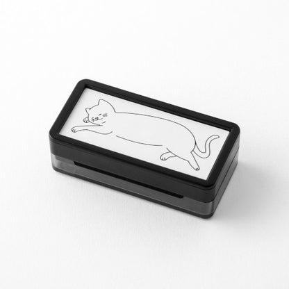 Midori Paintable Stamp - Pre-Inked - Half Size - Cat