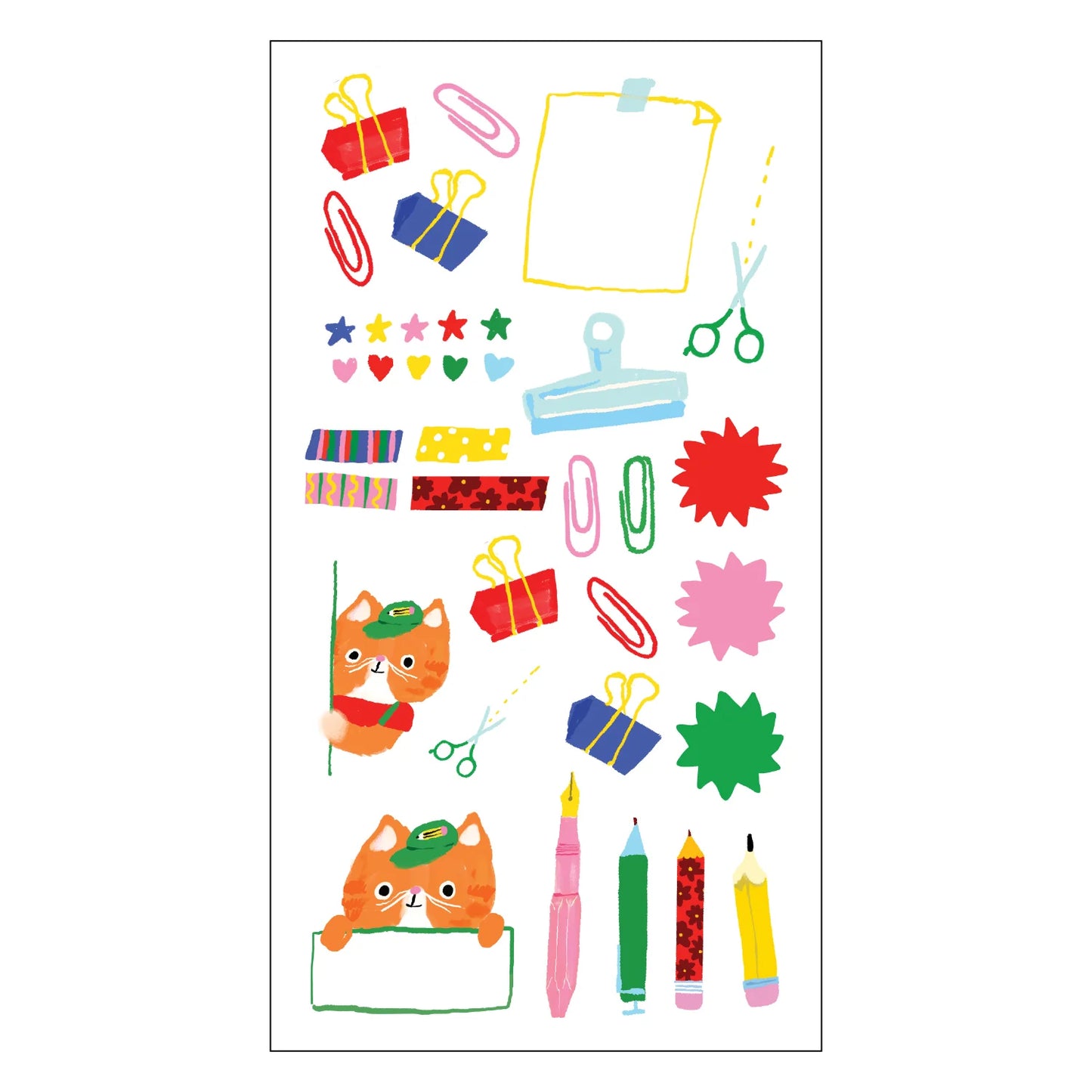 Stationery Store Day - Sticker Sheet - Cat Cashier