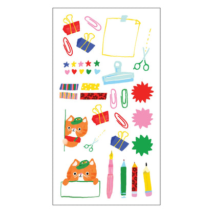 Stationery Store Day - Sticker Sheet - Cat Cashier