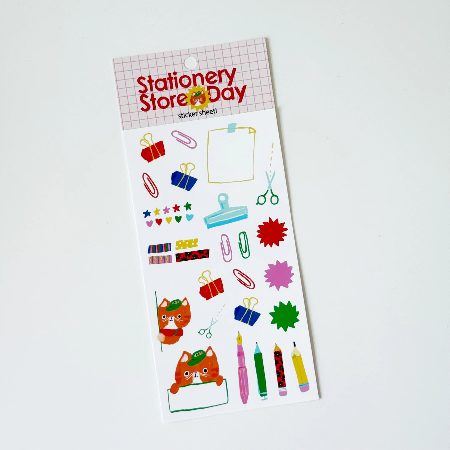 Stationery Store Day - Sticker Sheet - Cat Cashier