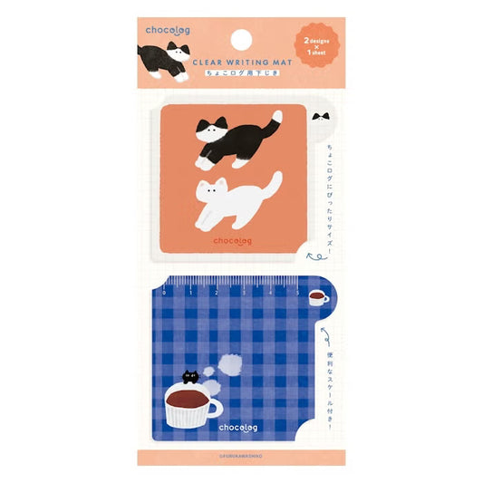 Furukawashiko Chocolog Clear Writing Mat - Cat